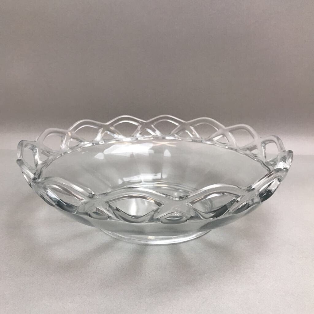 Clear Glass Cut Bowl (10.5in)