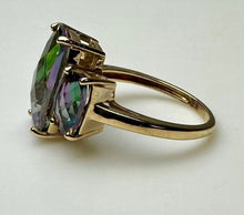Load image into Gallery viewer, 10K Gold Mystic Topaz Ring sz 6 (4.4g)
