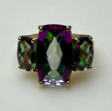 Load image into Gallery viewer, 10K Gold Mystic Topaz Ring sz 6 (4.4g)
