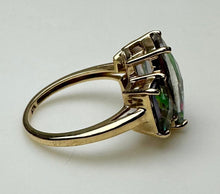Load image into Gallery viewer, 10K Gold Mystic Topaz Ring sz 6 (4.4g)
