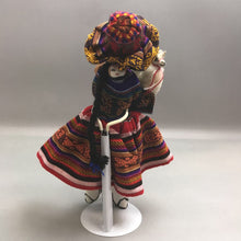 Load image into Gallery viewer, Vintage Handmade Embroidered Peruvian Doll (14in)
