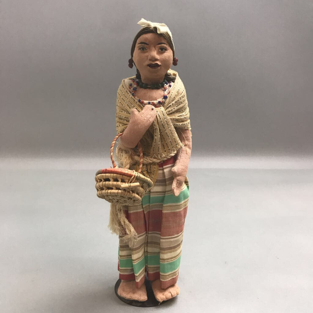 Vintage Collectible Handmade Native American Doll (12in)