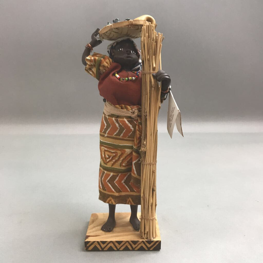 Vintage Collectible Handmade African Doll