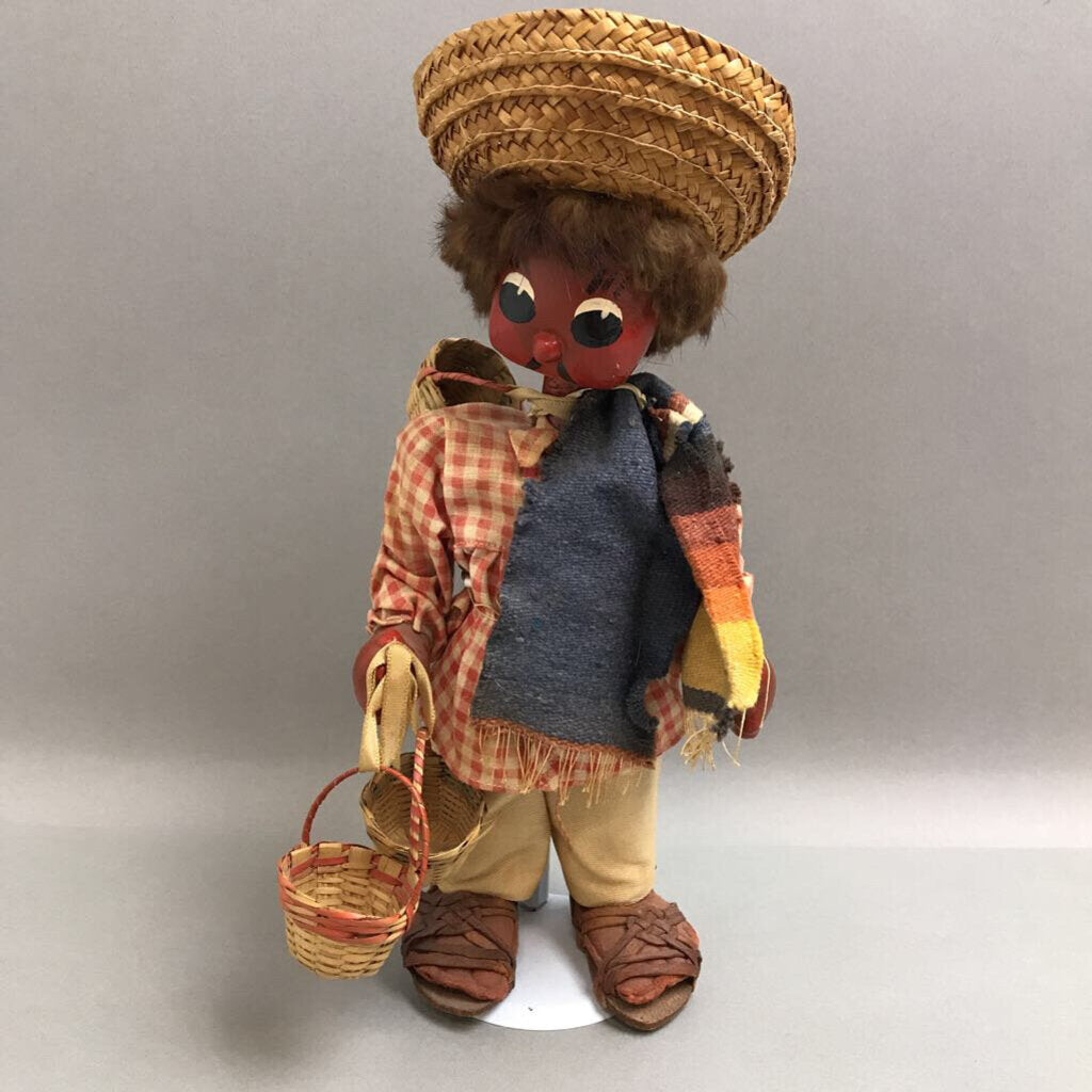 Latin American Clay Folk Doll (~10