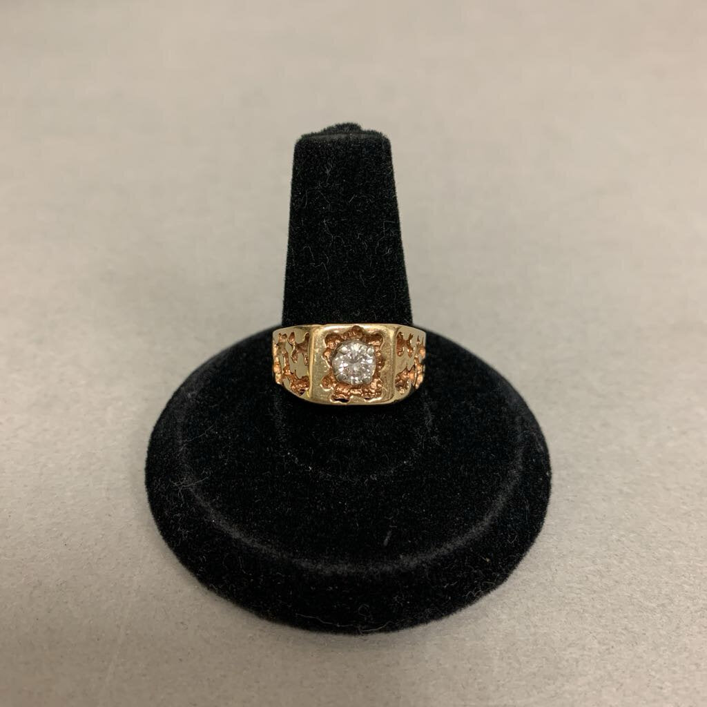 14K Gold Diamond Ring sz 6.5 (4.5g)