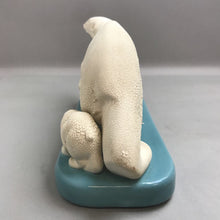 Load image into Gallery viewer, Ceramic Polar Bear with Cubs Statue
