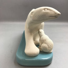 Load image into Gallery viewer, Ceramic Polar Bear with Cubs Statue
