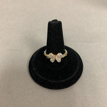 Load image into Gallery viewer, Sterling Gold Plate CZ Butterfly Ring sz 7
