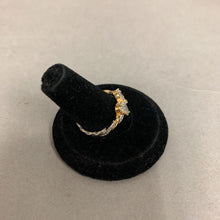 Load image into Gallery viewer, Sterling Gold Plate CZ Butterfly Ring sz 7
