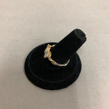 Load image into Gallery viewer, Sterling Gold Plate CZ Butterfly Ring sz 7
