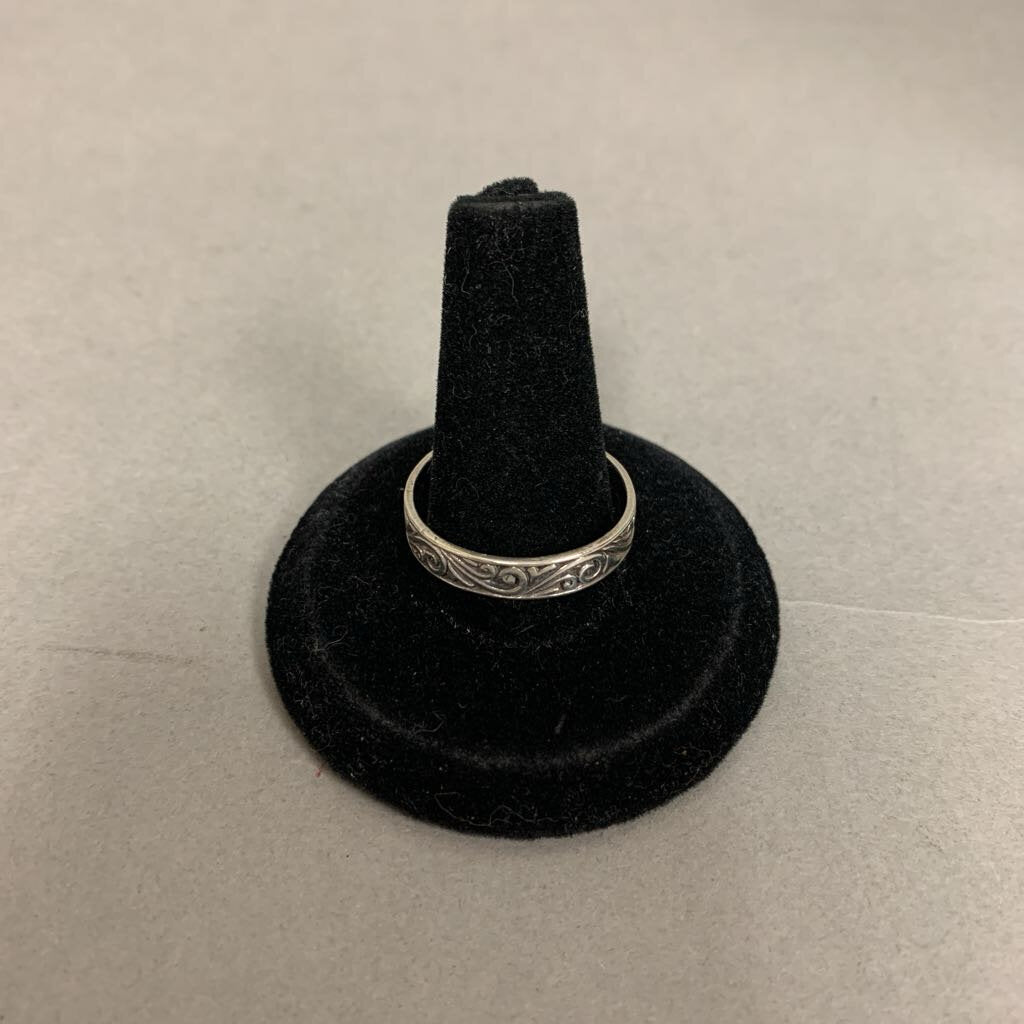 Sterling Ornate Band Ring sz 10