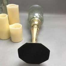 Load image into Gallery viewer, Gold Crackle Glass Candle Holders 3 Piece Set
