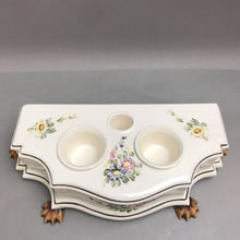 Load image into Gallery viewer, Sadek Japan Andrea Ceramic Inkwell Flowers Floral Pen Holder (2x10x5)
