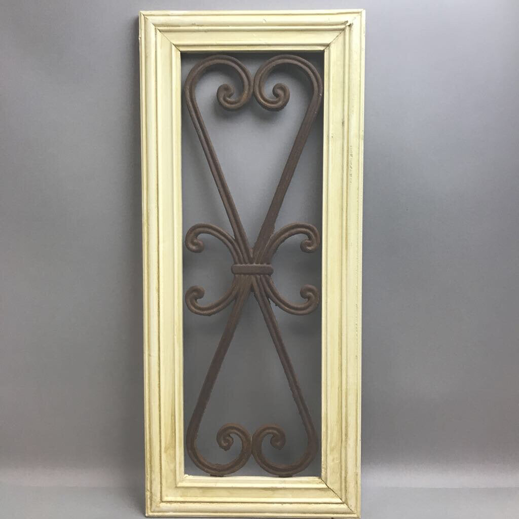 Rustic Wood & Cast Metal Wall Decor (30x13)(2 Available)