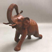 Load image into Gallery viewer, Orange Resin Elephant Statue (8inx7in)
