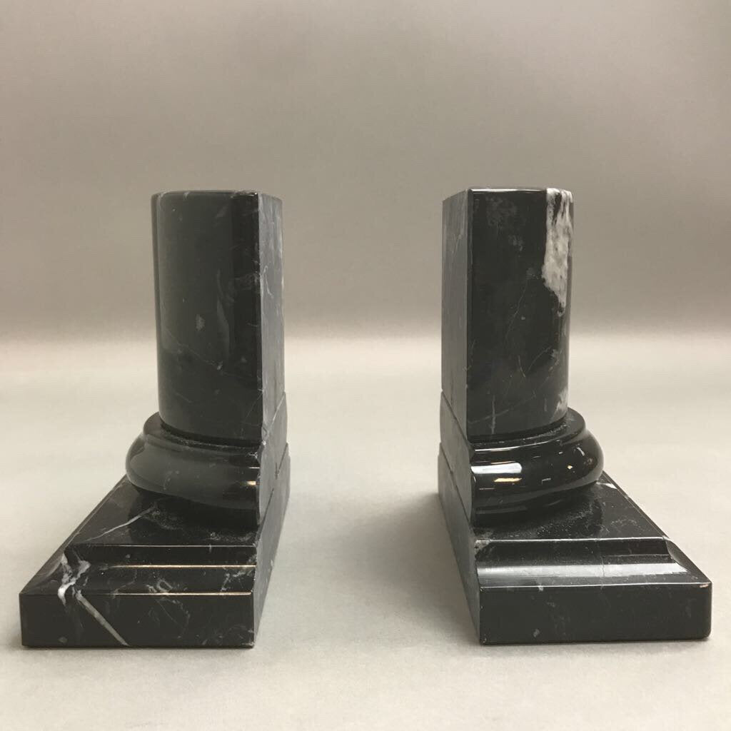 Black Onyx Marble Italian Made Bookend (2 Pieces)