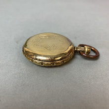 Load image into Gallery viewer, Antique Waltham Charles S Hart Gold Filled Floral Face 18s Hunter Case Pocket Watch w/ Display Case (Running)
