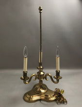 Load image into Gallery viewer, Gold Vintage Triple Arm Table Lamp (26in)
