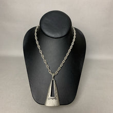 Load image into Gallery viewer, Vintage MCM Pewter Pendant on 26" Chain
