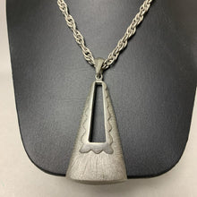 Load image into Gallery viewer, Vintage MCM Pewter Pendant on 26&quot; Chain
