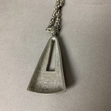 Load image into Gallery viewer, Vintage MCM Pewter Pendant on 26&quot; Chain
