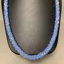 Load image into Gallery viewer, Vintage Kumihimo Blue Crystal &amp; Seed Bead Necklace (31&quot;)
