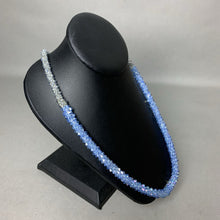Load image into Gallery viewer, Vintage Kumihimo Blue Crystal &amp; Seed Bead Necklace (31&quot;)
