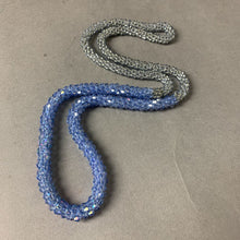 Load image into Gallery viewer, Vintage Kumihimo Blue Crystal &amp; Seed Bead Necklace (31&quot;)
