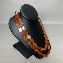 Load image into Gallery viewer, Carnelian Oval Bead Knotted Long Necklace w/ Hook/Eye Closure (66&quot;)
