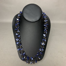 Load image into Gallery viewer, Sodalite Chip Bead Freshwater Pearl Knotted Long Necklace (58&quot;)
