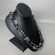 Load image into Gallery viewer, Gray Faceted Crystal Rutilated Quartz Beaded Long Necklace (52&quot;)
