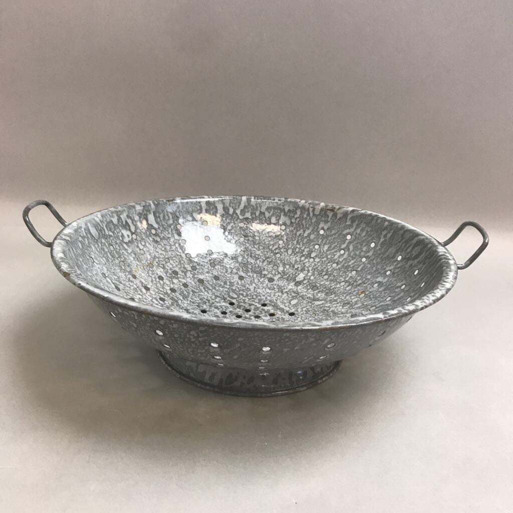 Vintage Grey Metal Strainer