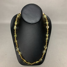Load image into Gallery viewer, Pale Yellow Faceted Crystal Lemon Quartz Bead Adjustable Necklace (38&quot;)
