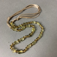 Load image into Gallery viewer, Pale Yellow Faceted Crystal Lemon Quartz Bead Adjustable Necklace (38&quot;)
