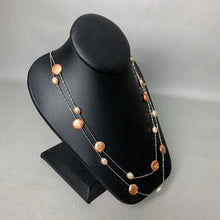 Load image into Gallery viewer, Peach Baroque Freshwater Pearl Station Necklace (50&quot;)
