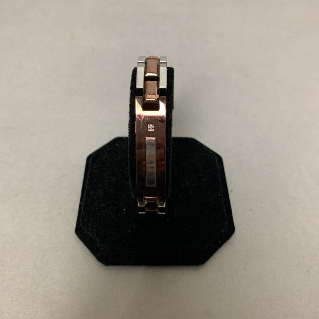 Men's Stainless Steel Copper Diamond Accent ID Bracelet (8.5