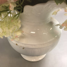Load image into Gallery viewer, Vintage Ironstone White Pitcher with Summer Flower Arrangement (10&quot;)
