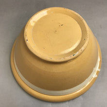 Load image into Gallery viewer, Antique White Banded Yellow Ware Stoneware Mixing Bowl (12&quot;)
