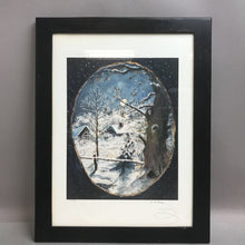 Load image into Gallery viewer, Winter Full Moon Framed Art Signed and Numbered by Tasha Tudor (20inx16in)

