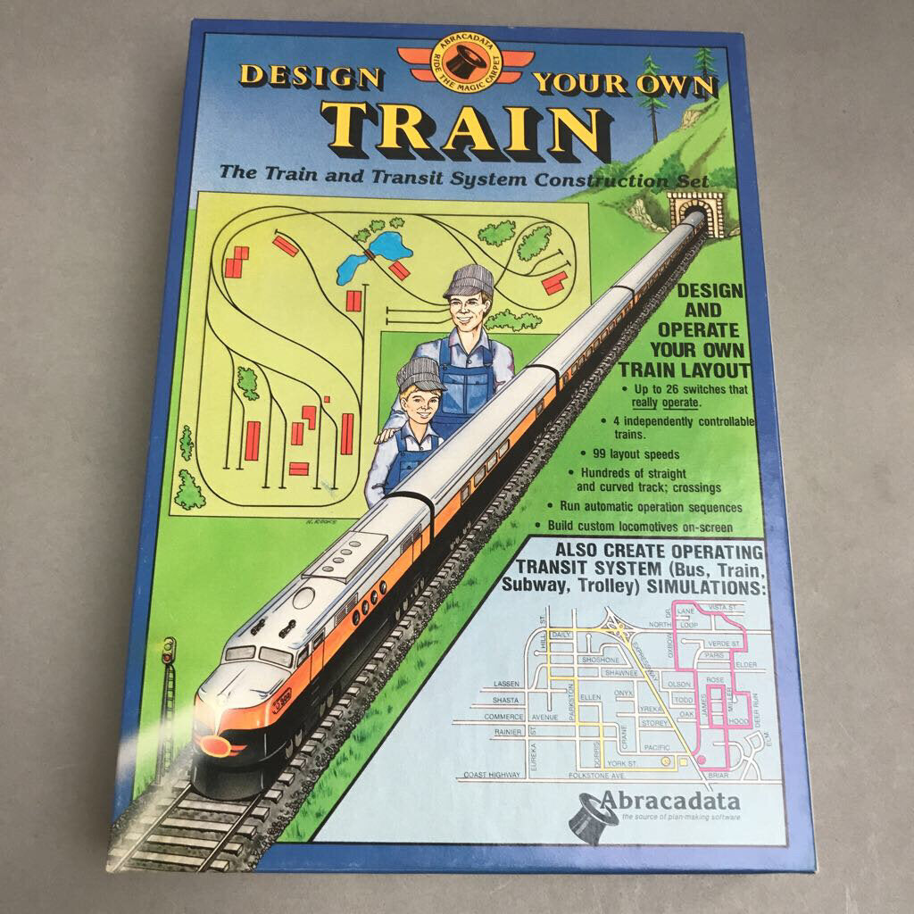 Vintage Design Your Own Train Computer Game