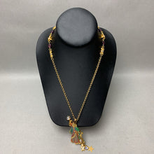 Load image into Gallery viewer, Kirk&#39;s Folly Rare Wizard w/ Crystal Ball Star Dangle Brooch/Pendant on 25&quot; Chain
