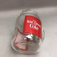 Load image into Gallery viewer, Vintage Enjoy Bacardi Rum &amp; Coca-Cola Bacardi and Coke 2 Quart Glass Pitcher 70s
