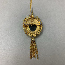 Load image into Gallery viewer, Vintage Barbara Mandrell Cameo Tassel Necklace (18&quot;)

