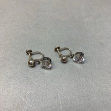 Load image into Gallery viewer, Sterling Cubic Zirconia Screw Back Earrings
