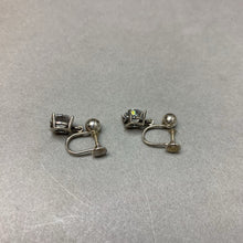 Load image into Gallery viewer, Sterling Cubic Zirconia Screw Back Earrings
