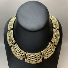 Load image into Gallery viewer, Vintage Chunky Goldtone Statement Collar Necklace (19&quot;)
