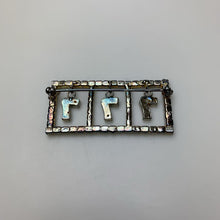 Load image into Gallery viewer, Vintage Lucky 7s Rhinestone Brooch Pin (2&quot;)
