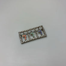 Load image into Gallery viewer, Vintage Lucky 7s Rhinestone Brooch Pin (2&quot;)
