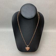 Load image into Gallery viewer, 14K Rose Gold Diamond Cut Puffy Heart Pendant on 22&quot; Chain (6.1g)
