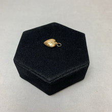 Load image into Gallery viewer, 14K Gold Textured Puffy Heart Vintage Charm (0.7g)
